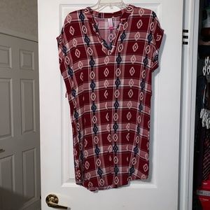 NWOT Red Plaid Dress